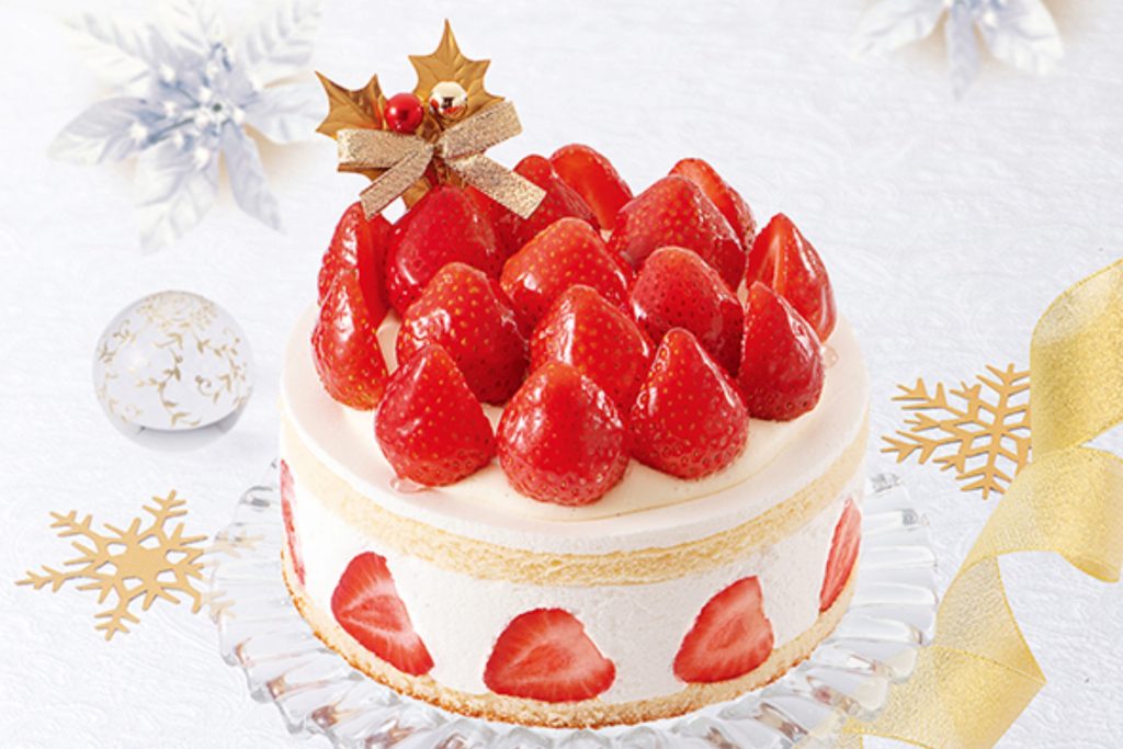 あまおう苺たっぷりの贅沢クリスマスショートケーキ